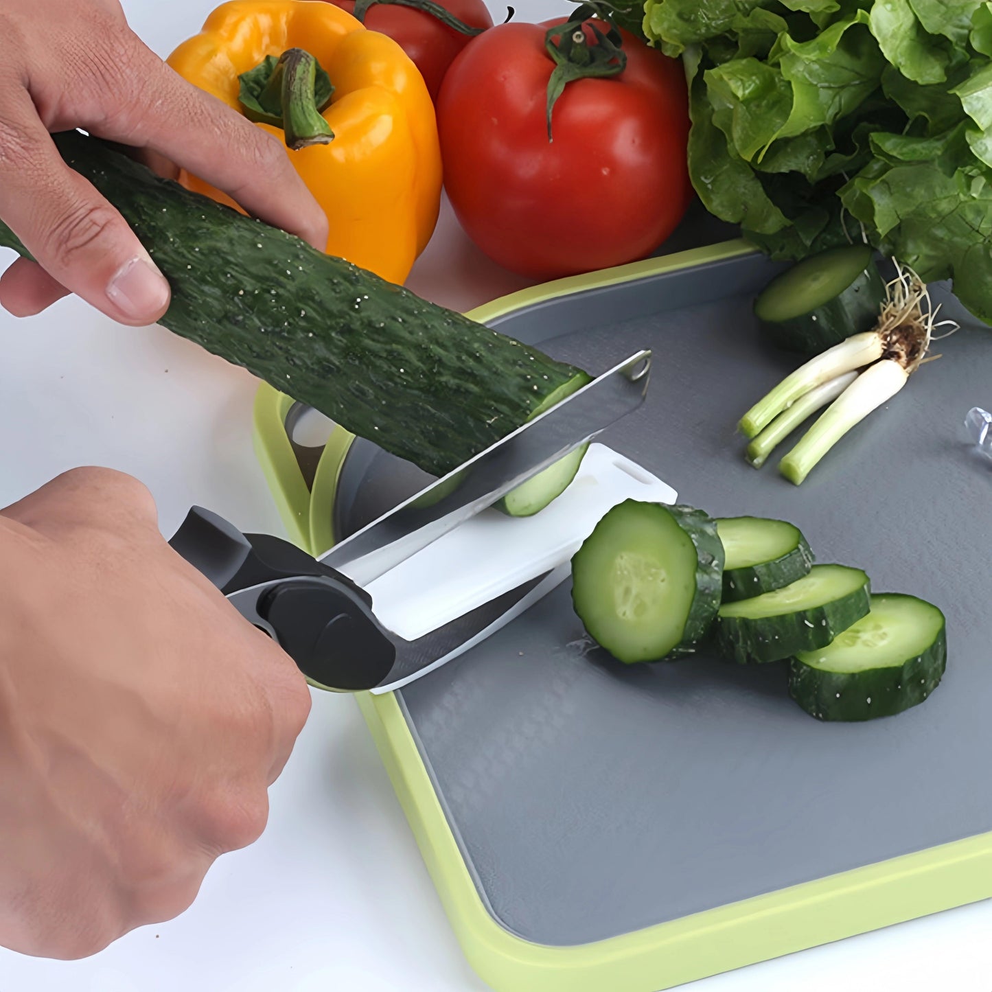 Ciseaux de cuisine avec planche à découper Syntiva