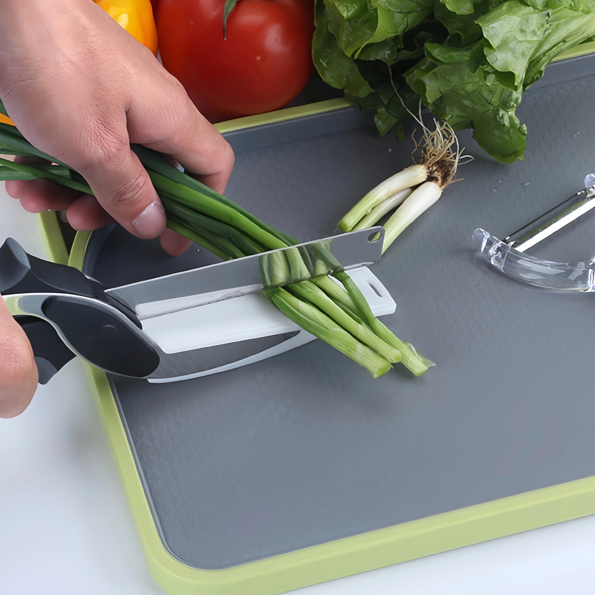 Ciseaux de cuisine avec planche à découper Syntiva
