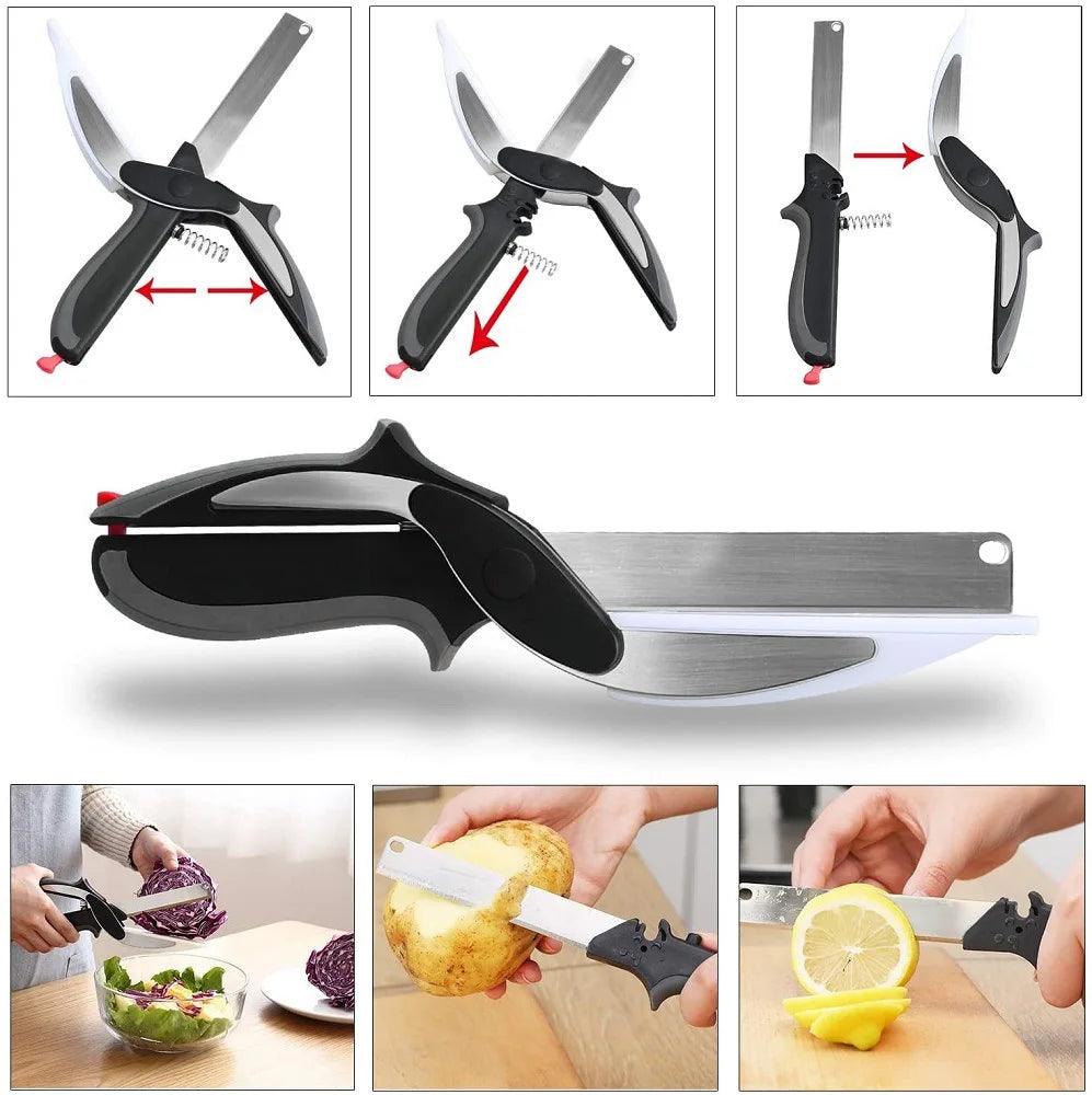 Ciseaux de cuisine avec planche à découper Syntiva